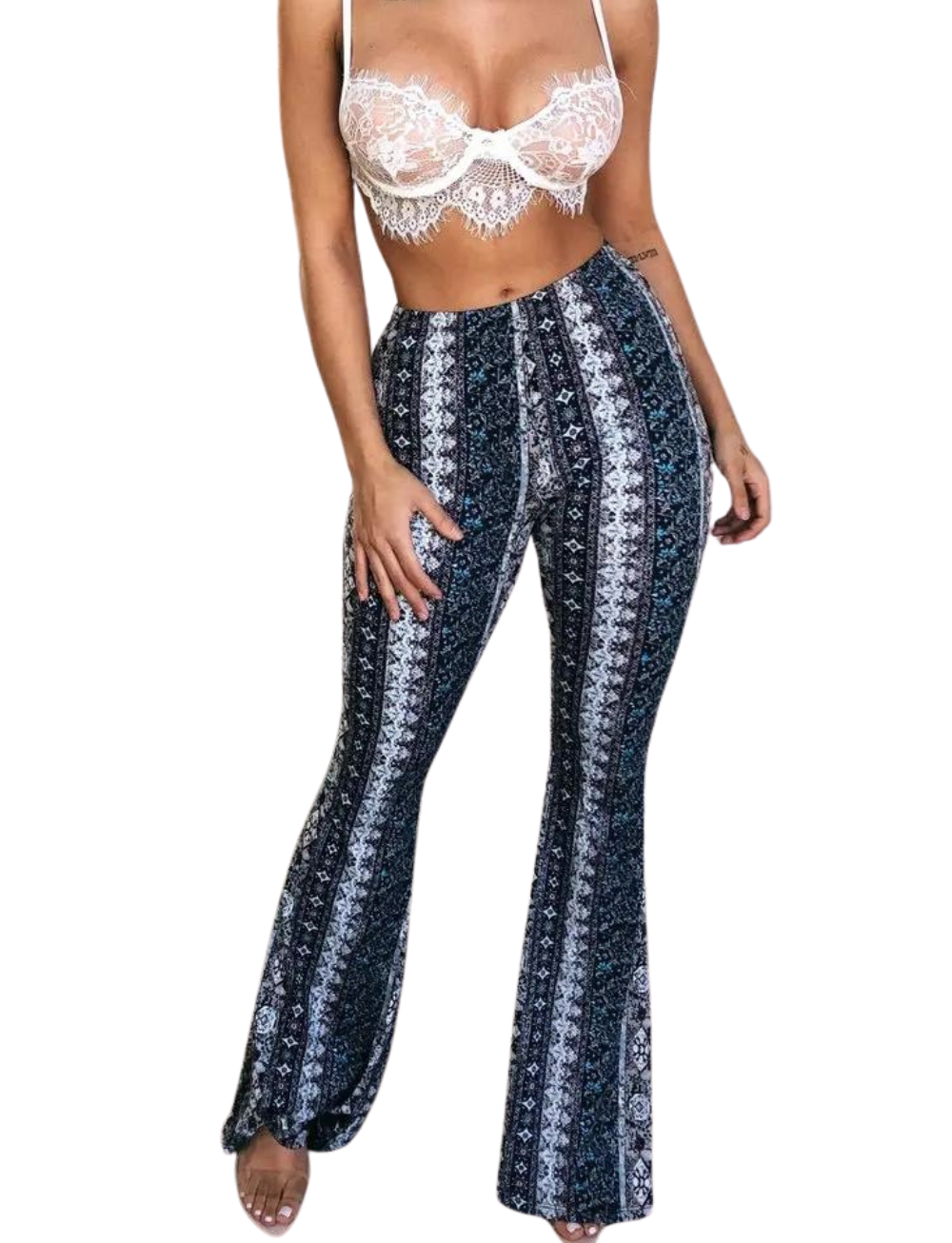 Printed Bell Bottom Stretchy Flare Pants – Modish Boho Boutique