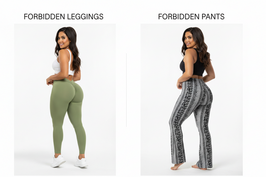 Comparison between forbidden leggings and forbidden pants