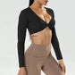 Long Sleeve Gym Crop Top