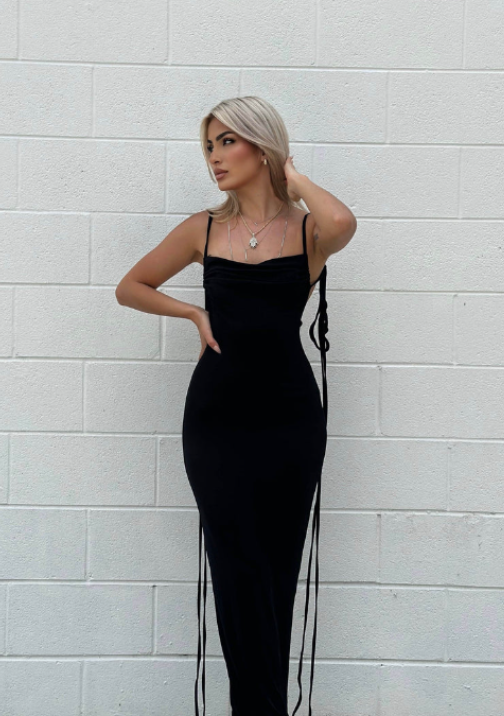 Satin Backless Maxi