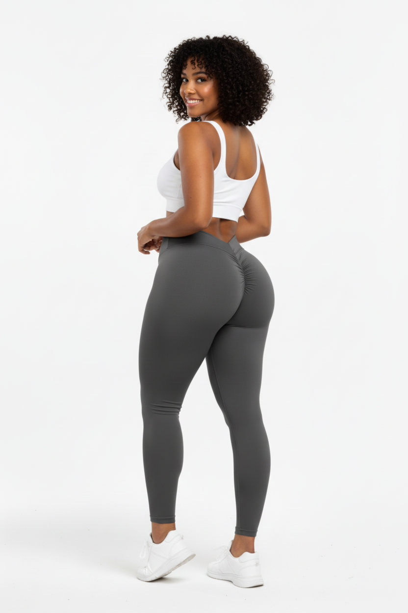 Women wearing charcoal forbidden leggings